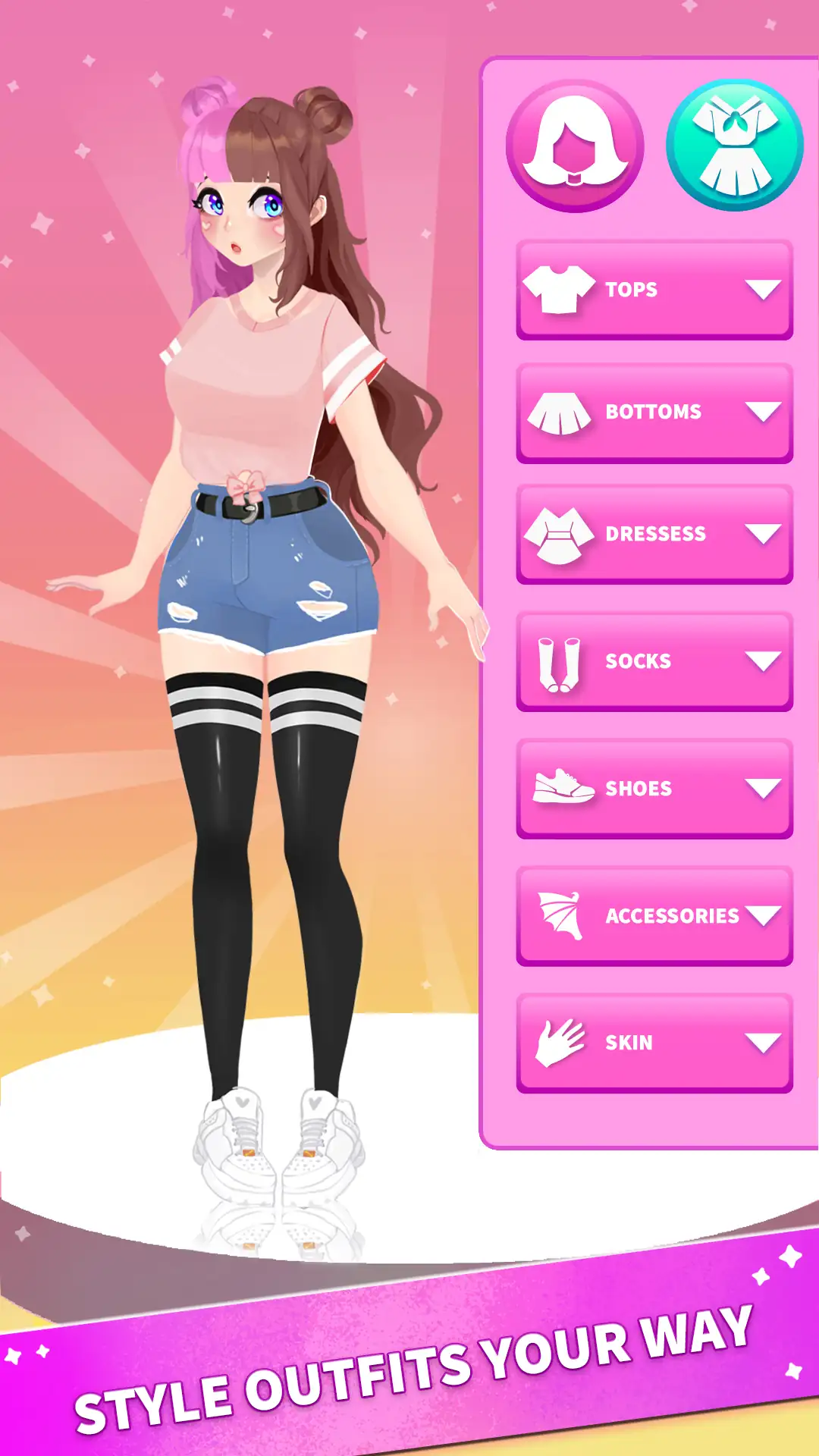 Captura de tela de Lulu Moda Jogo de Vestir Anime 4