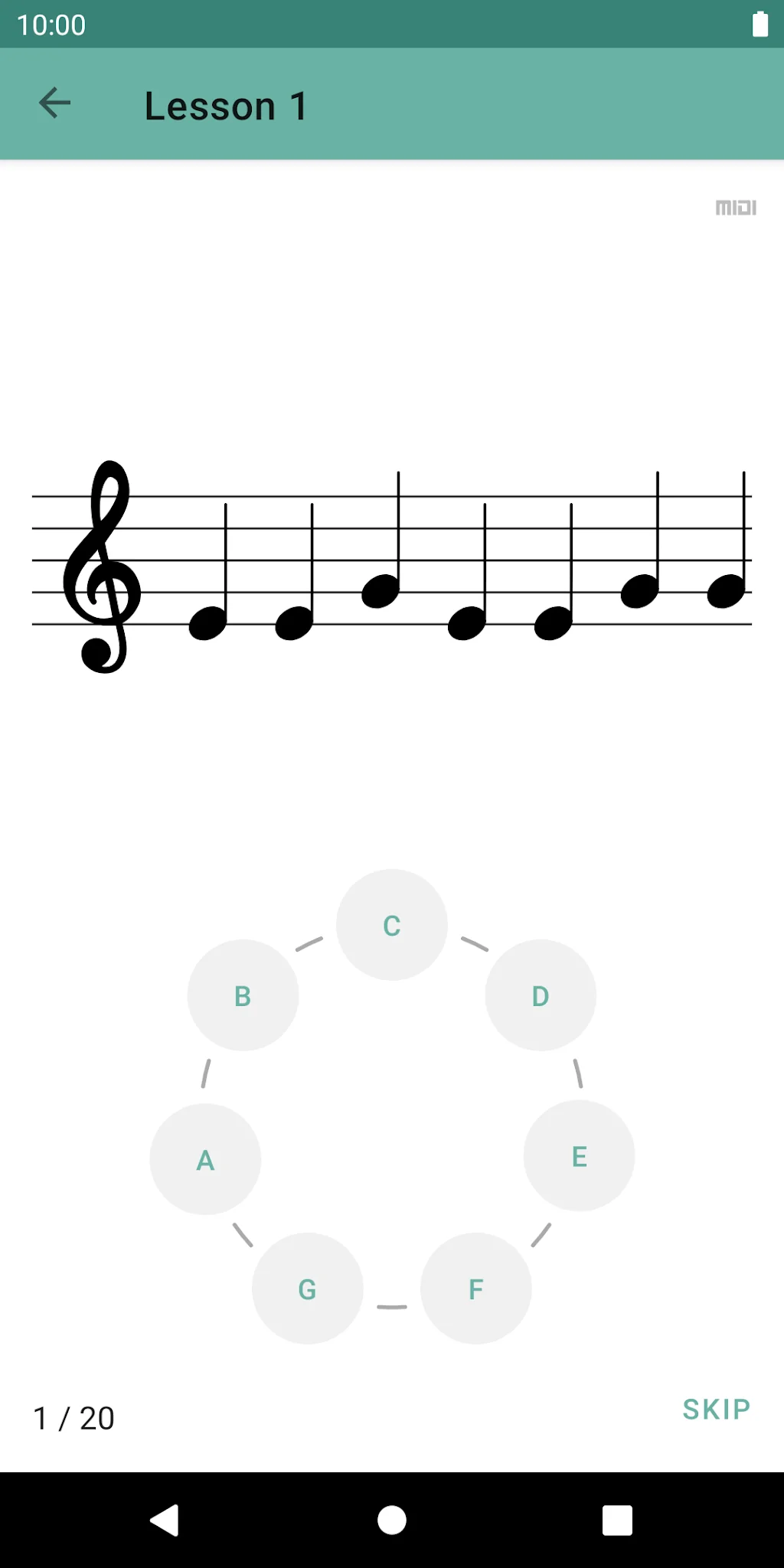 Скриншот Clefs: Чтение музыки с листа 3