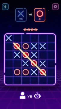 Скриншот Tic Tac Toe Glow: 2 Player XO 2