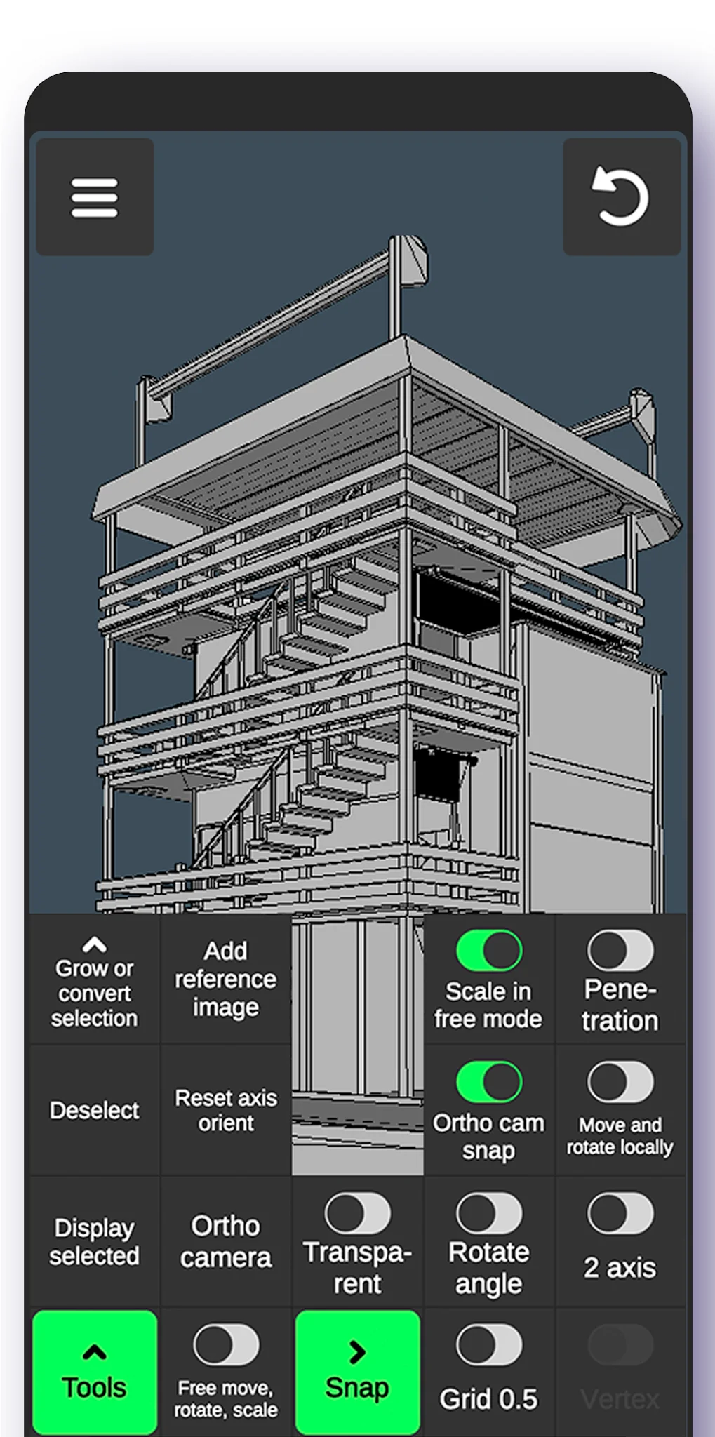 Снимка на екрана 3D Modeling App 3