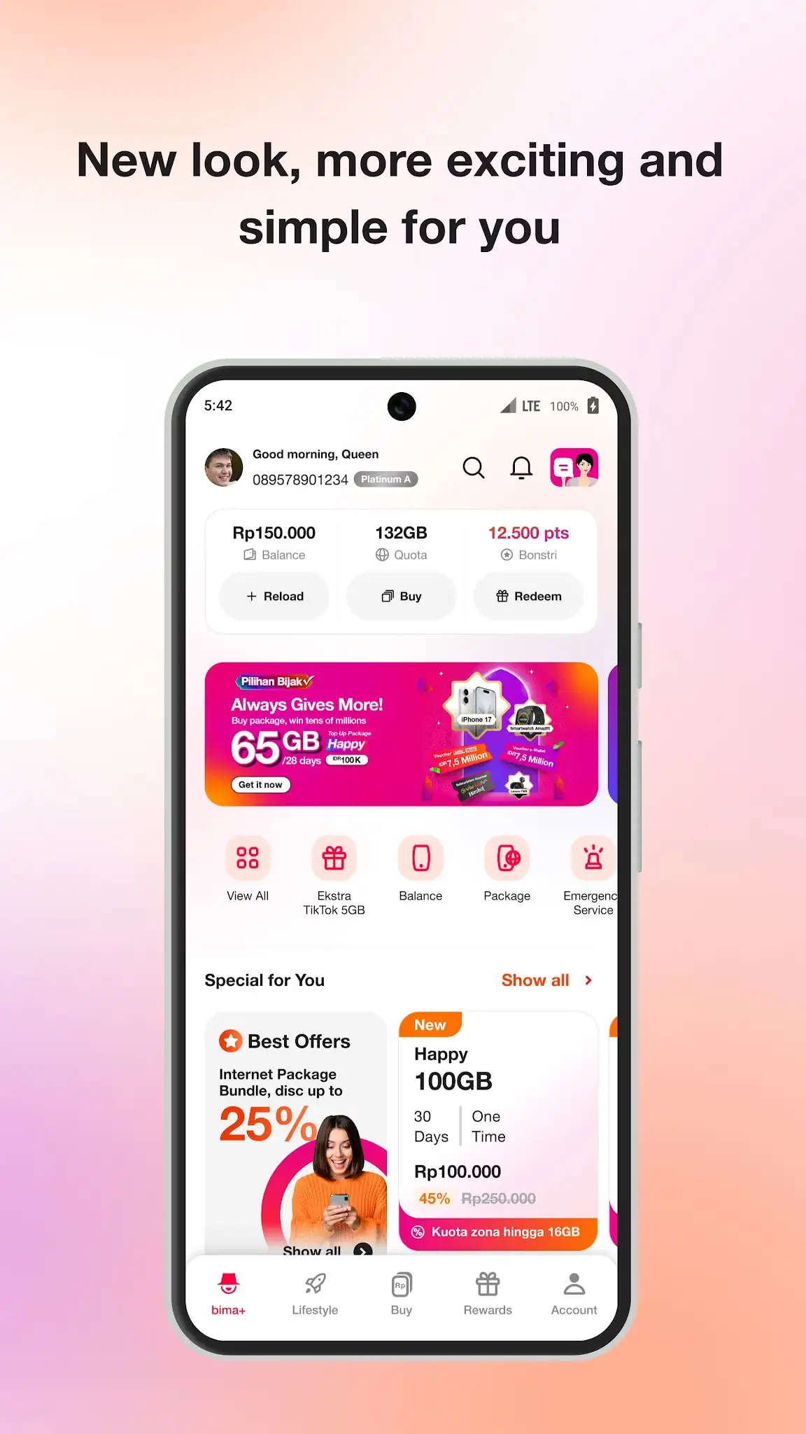 Screenshot bima+ -Buy Pulsa/Package- Tri 2