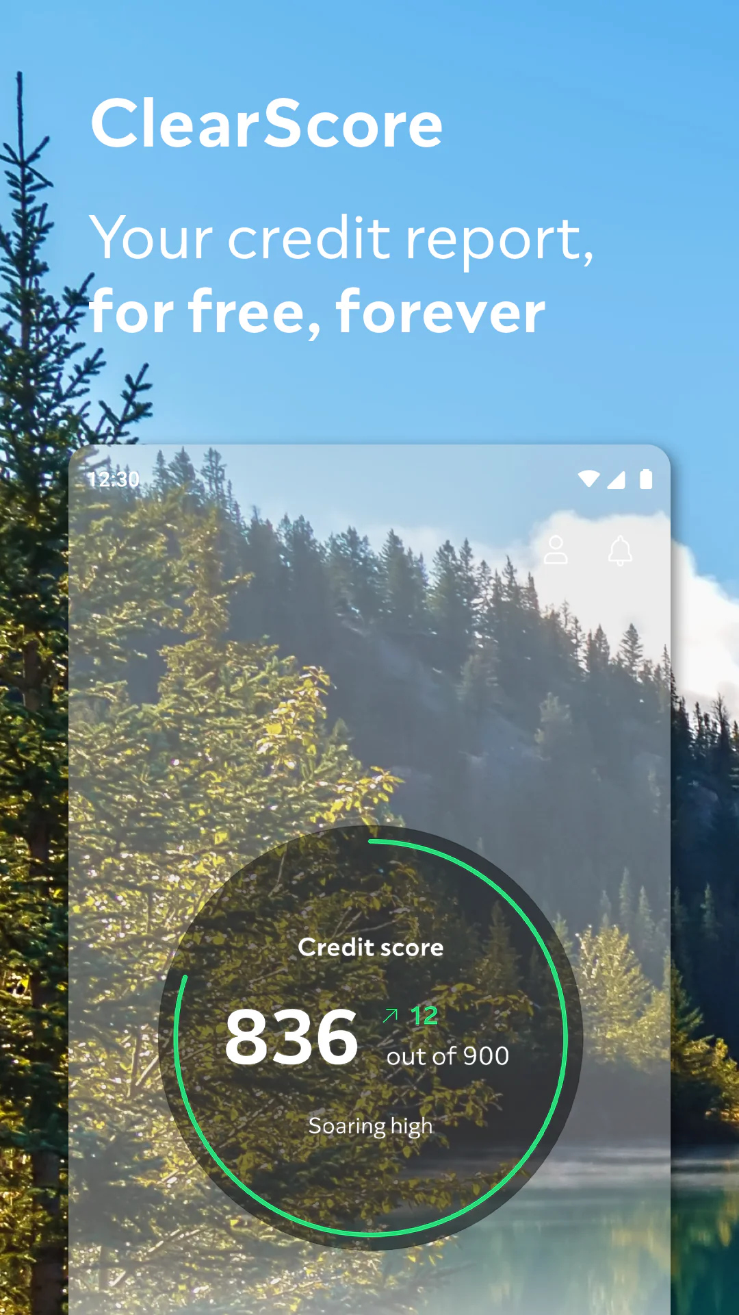 Snímek obrazovky ClearScore 1