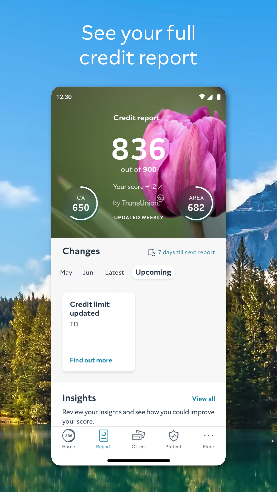 Snímek obrazovky ClearScore 3