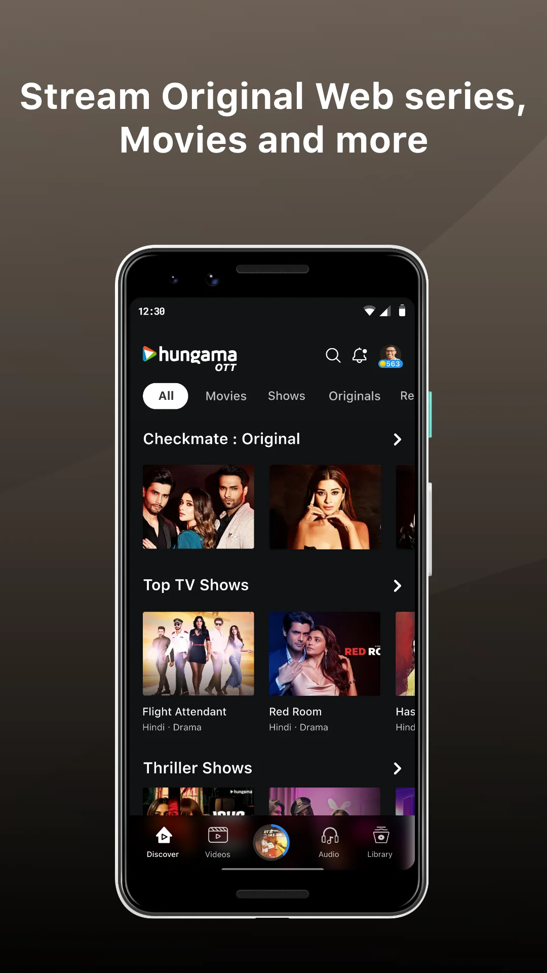 Captura de tela de Hungama OTT 3
