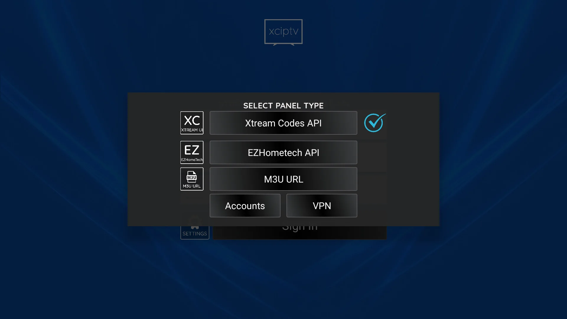 Screenshot XCIPTV PLAYER 4