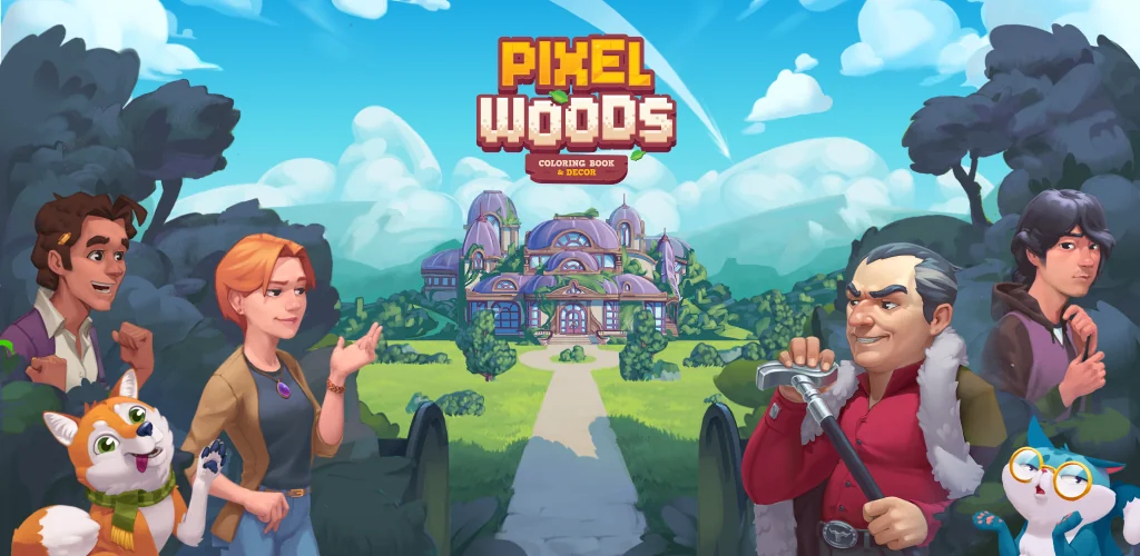 Pixelwoods игра обложка для Android