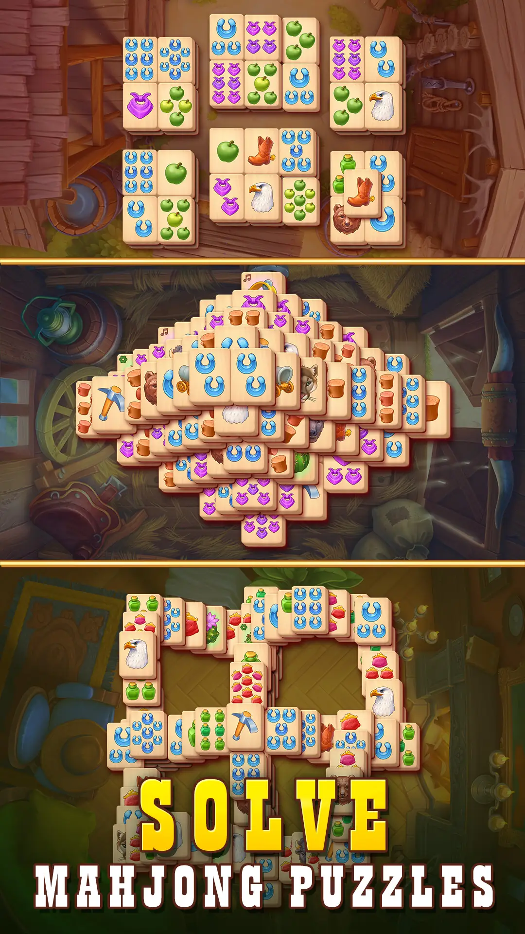 Скриншот Sheriff of Mahjong: Пасьянс 3