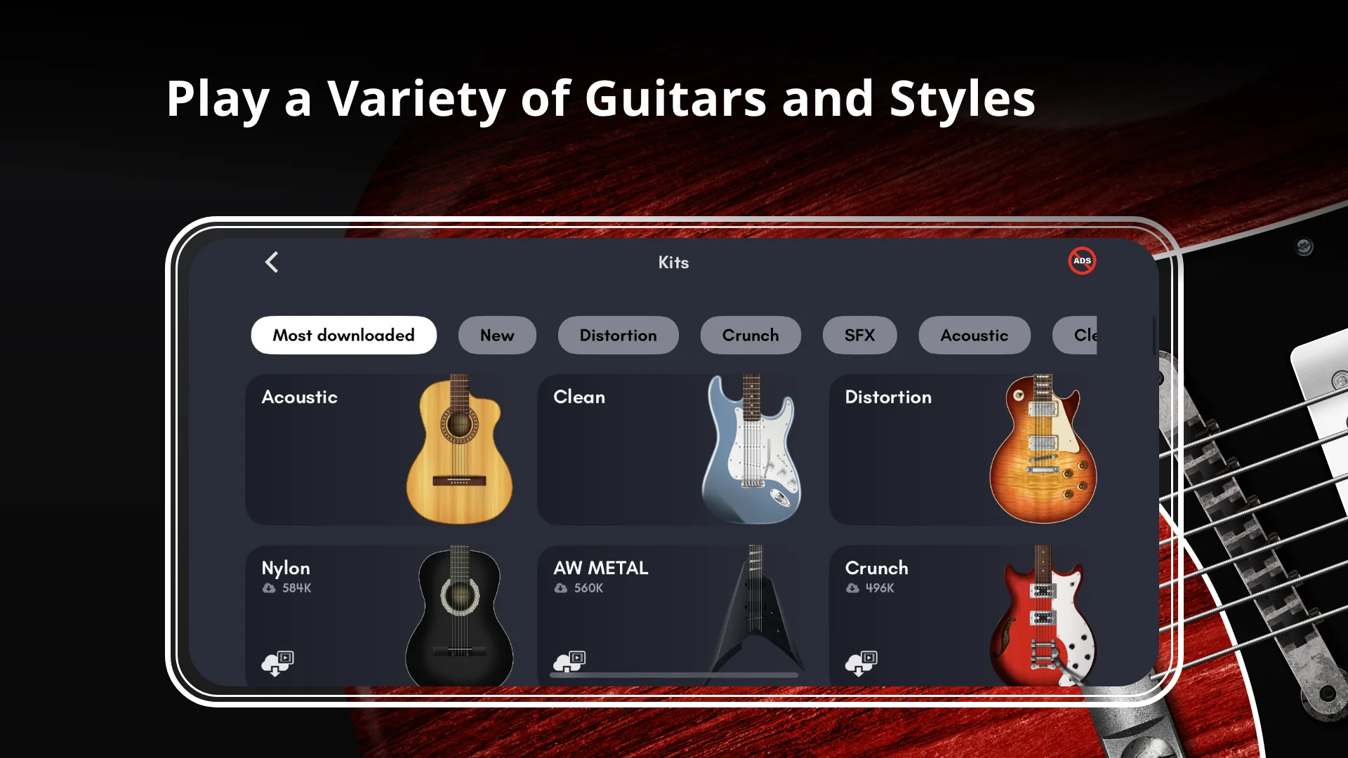 Captură de ecran Real Guitar: cânta la chitară 4