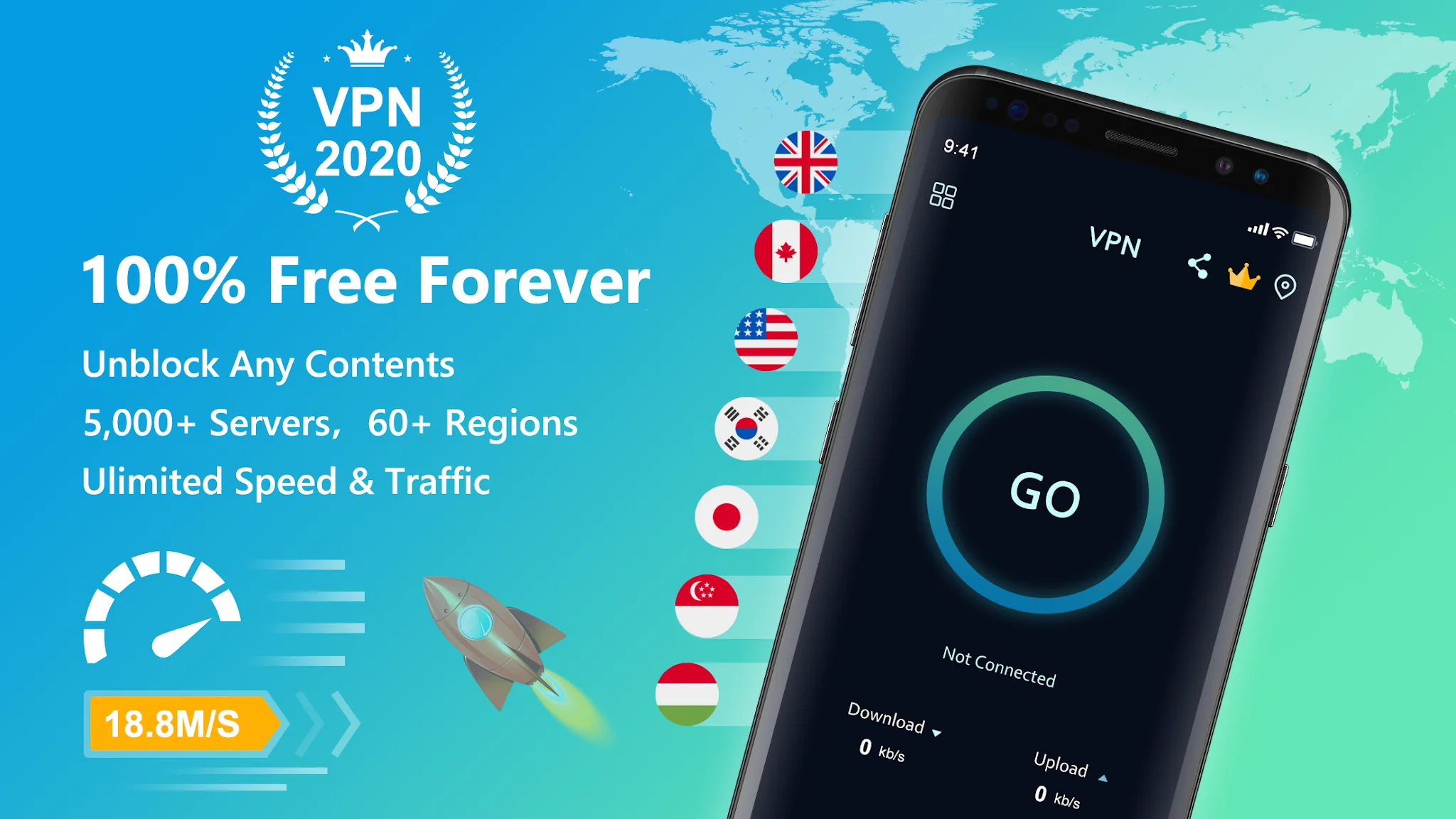 Снимка на екрана Free VPN Super 1