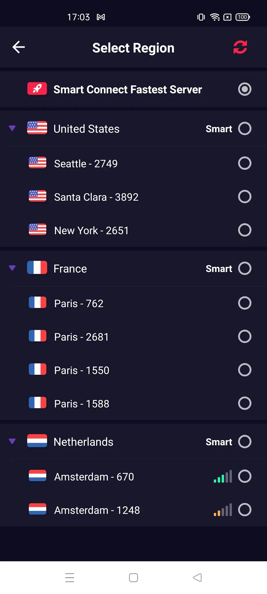 Snímek obrazovky INF VPN - no time limited 2