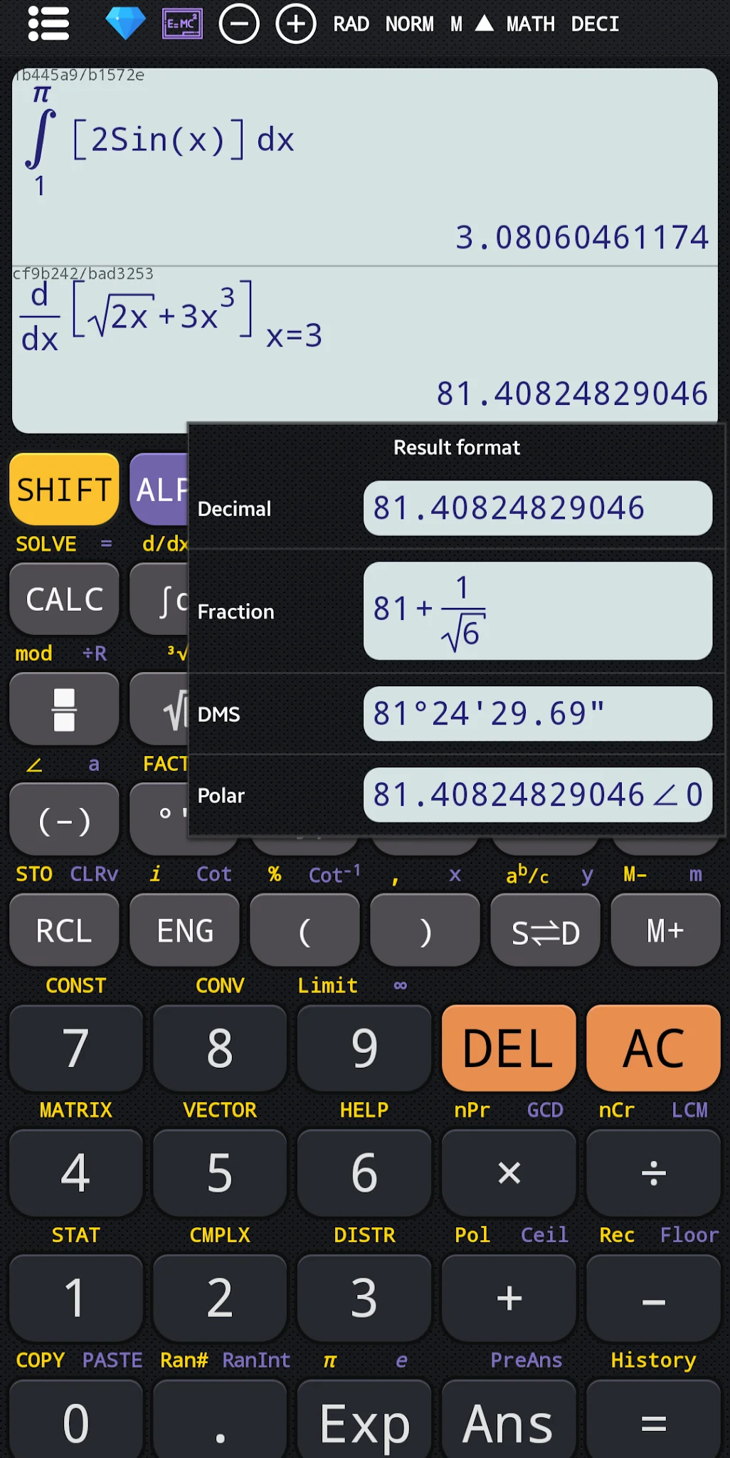 Scientific calculator plus 991 képernyőkép 2