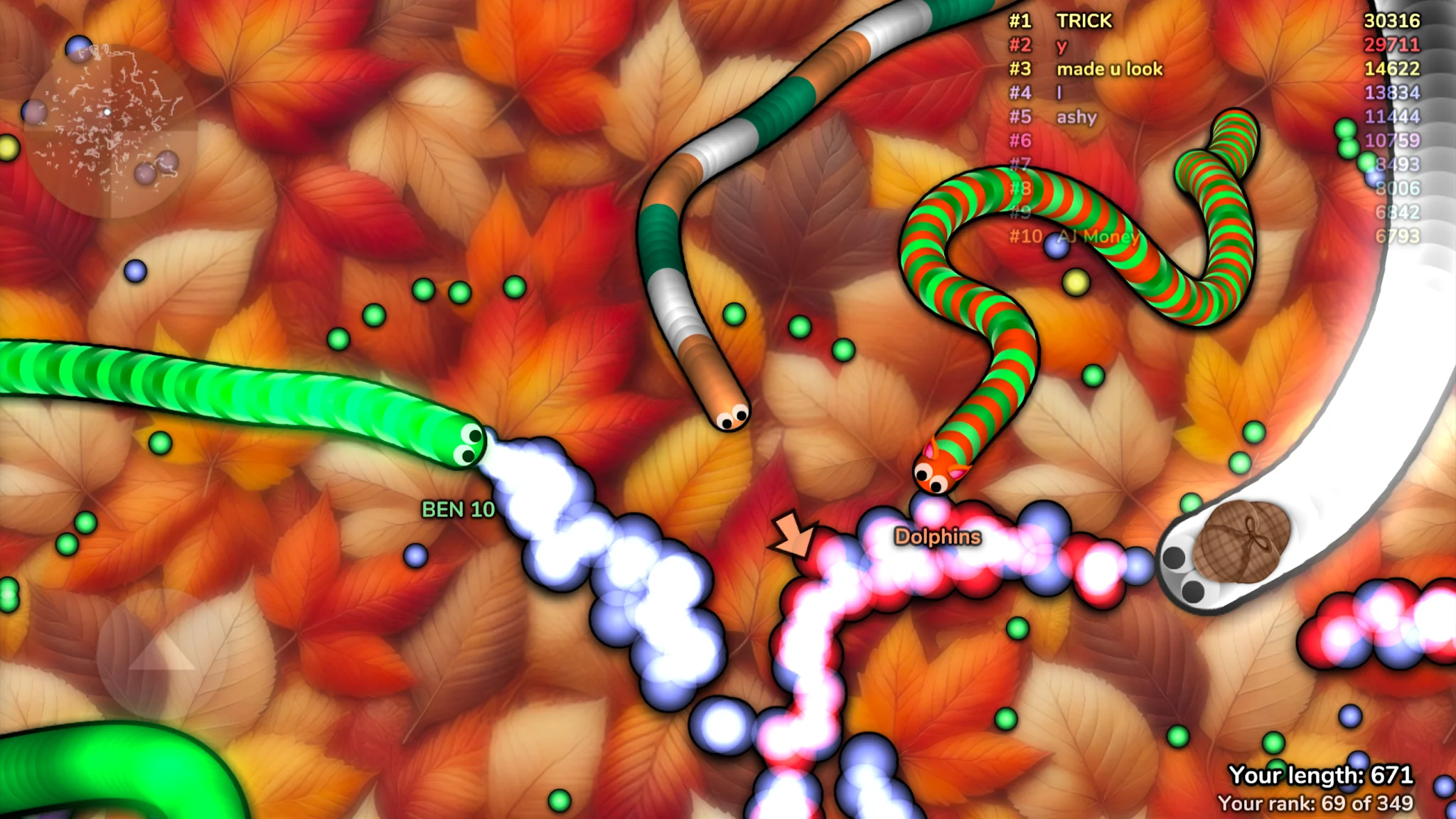 slither.io képernyőkép 2