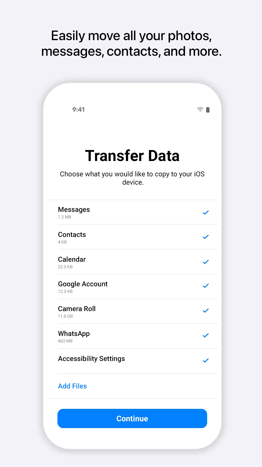 Captura de tela Migrar para iOS 1