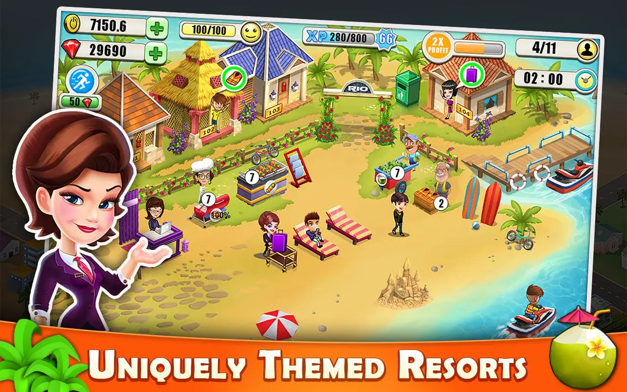 Ảnh chụp màn hình Resort Tycoon 1