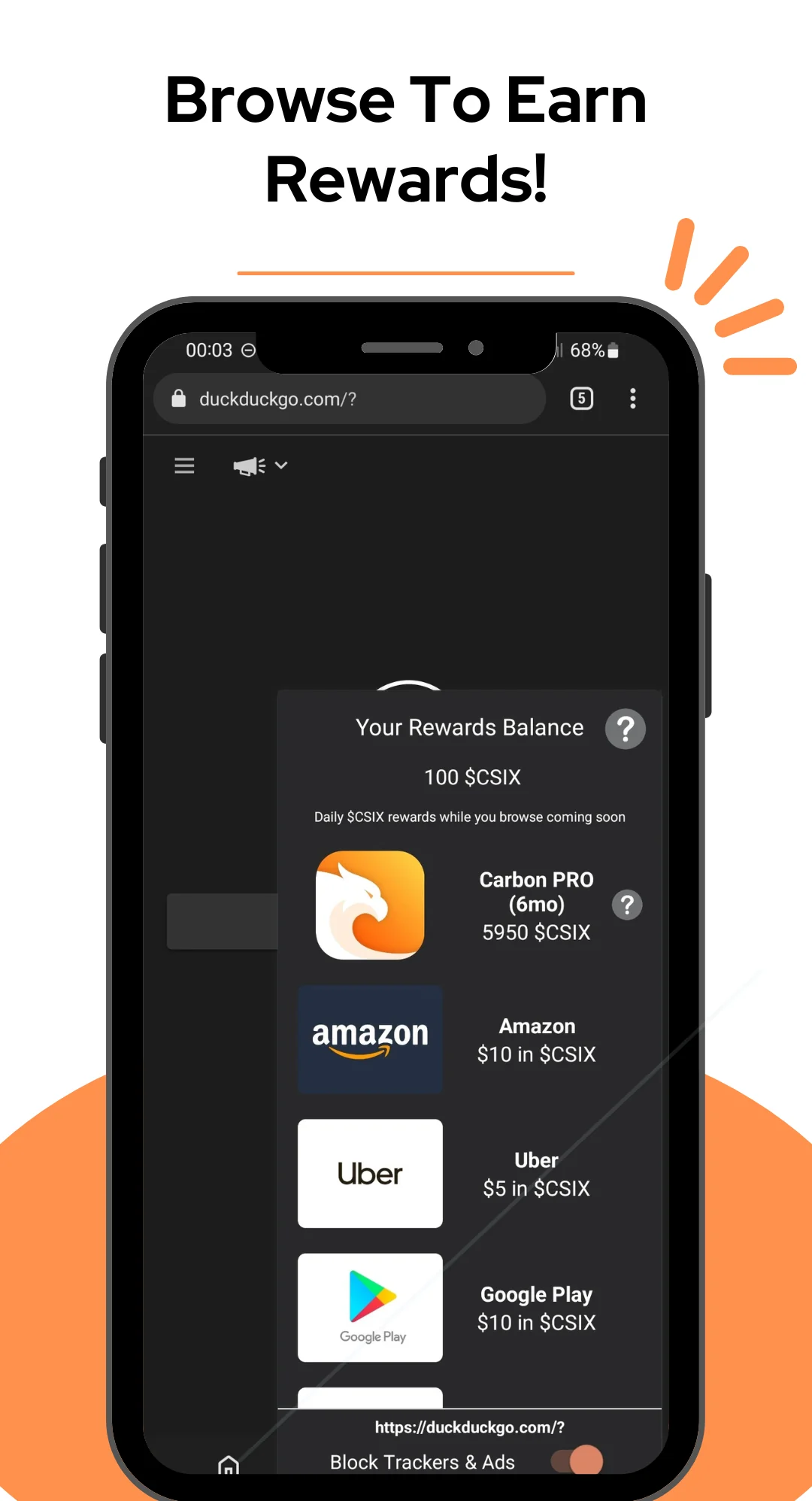 Снимка на екрана Carbon: Super Fast Browser 2