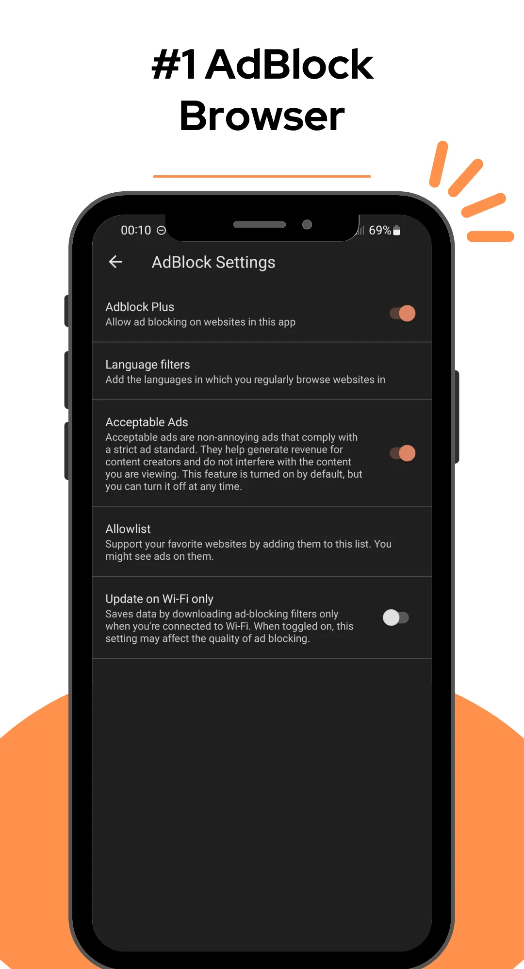 Снимка на екрана Carbon: Super Fast Browser 4