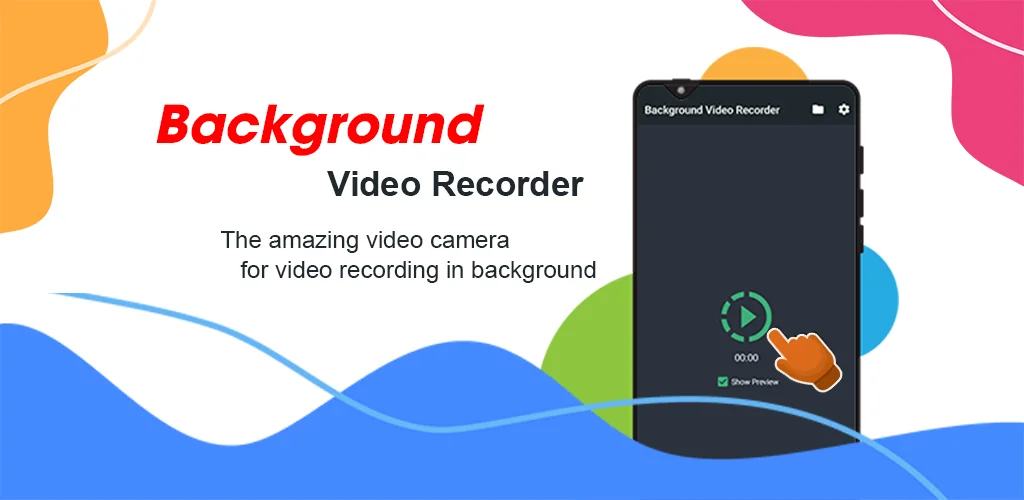 Background Video Recorder aplicativo arte da capa para Android
