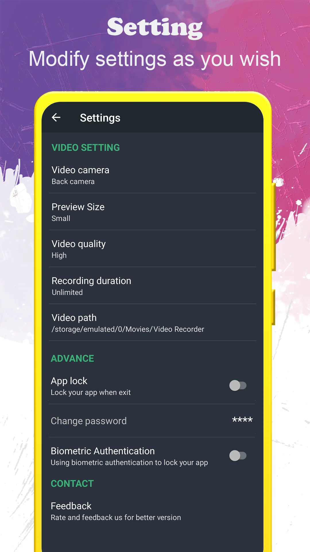 Captura de tela Background Video Recorder 4