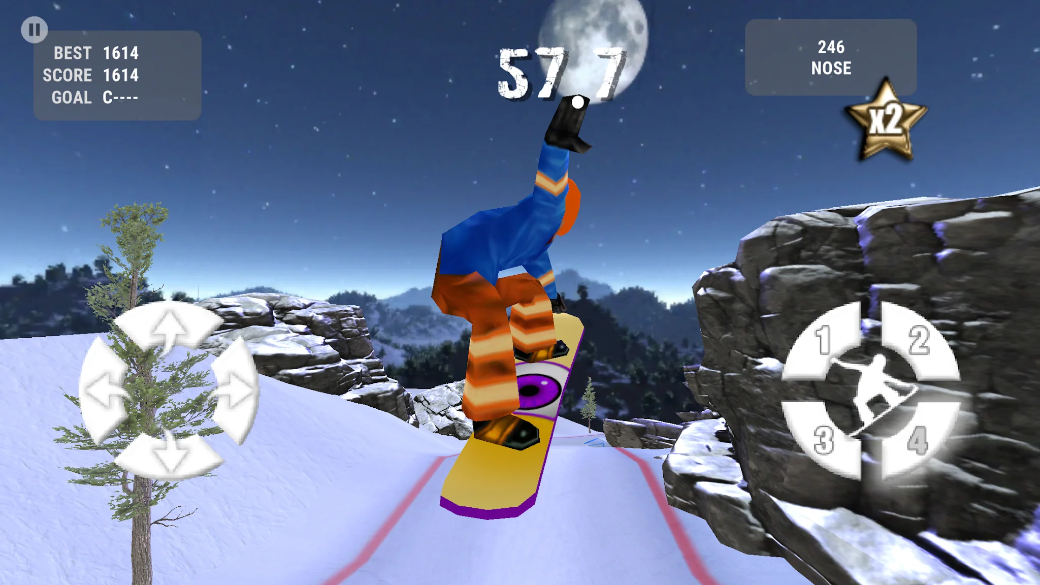 Снимка на екрана Crazy Snowboard 2