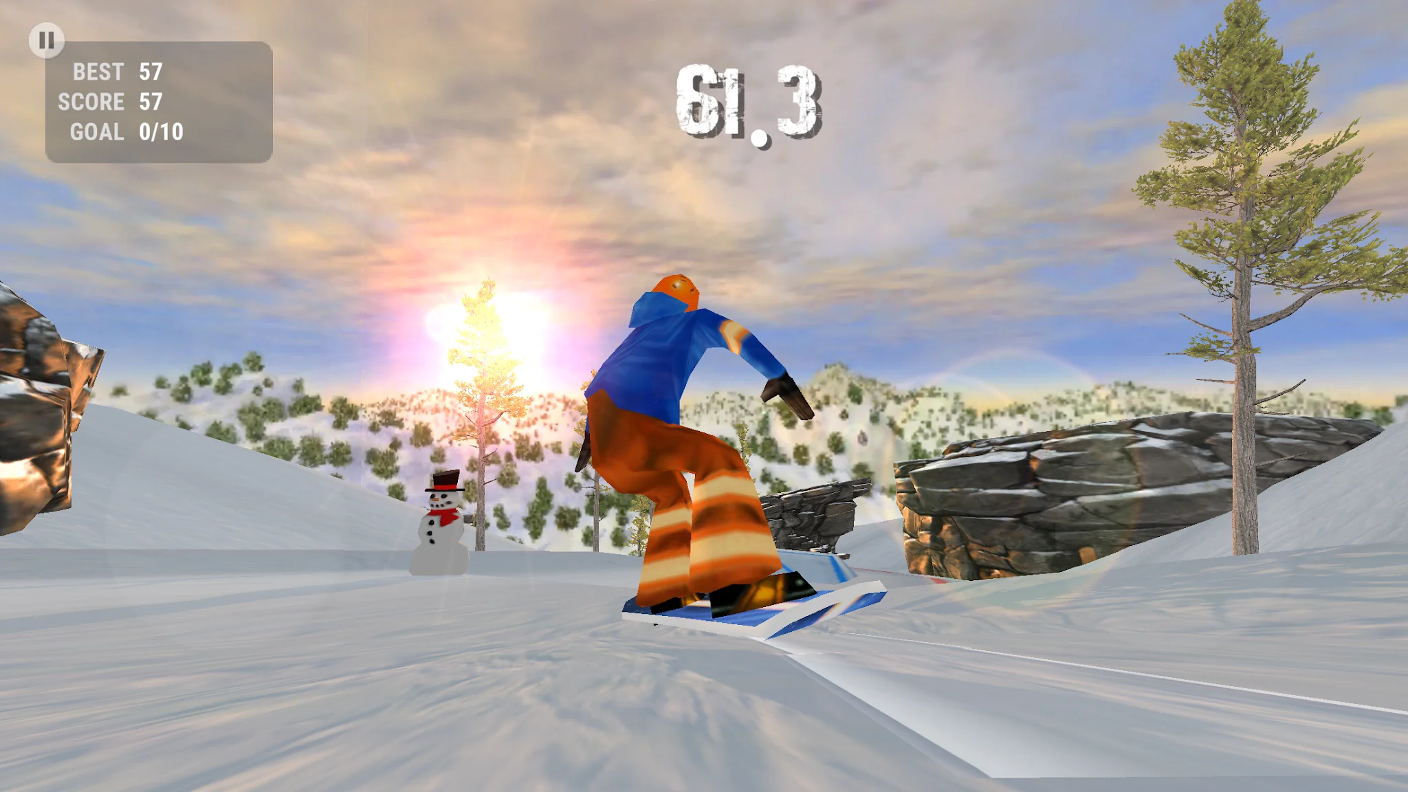 Снимка на екрана Crazy Snowboard 3