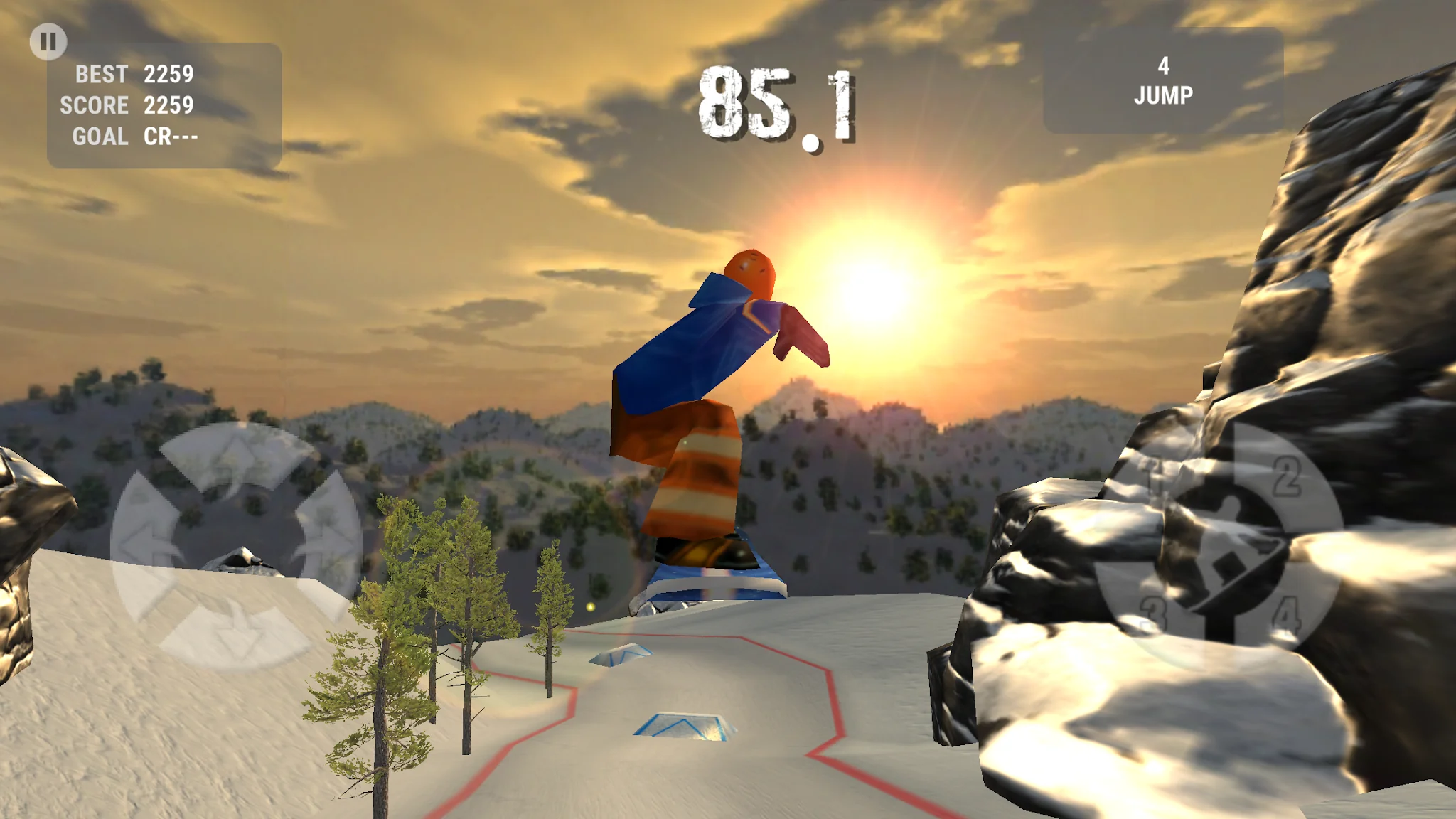 Снимка на екрана Crazy Snowboard 6