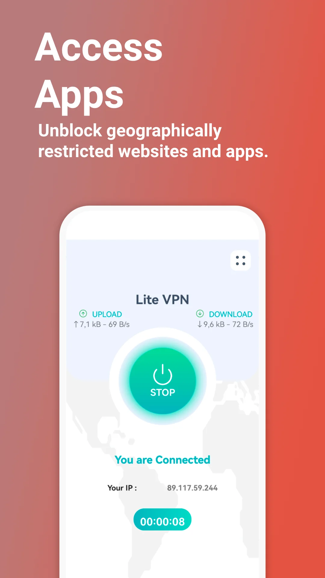 Captura de pantalla Lite VPN 2