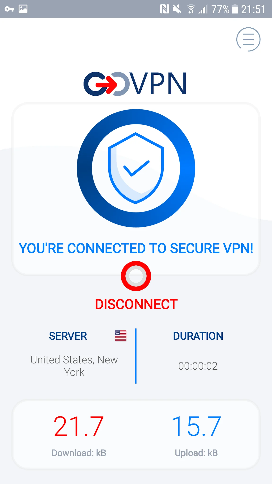 Ảnh chụp màn hình VPN secure fast proxy by GOVPN 2