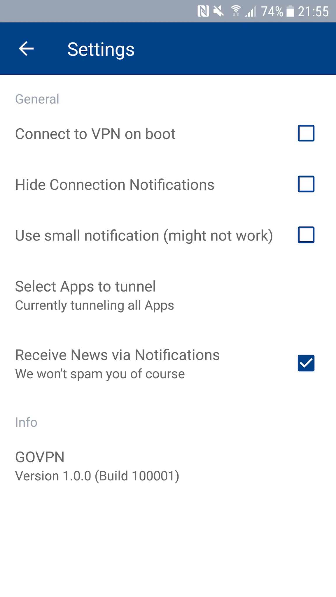 Ảnh chụp màn hình VPN secure fast proxy by GOVPN 7