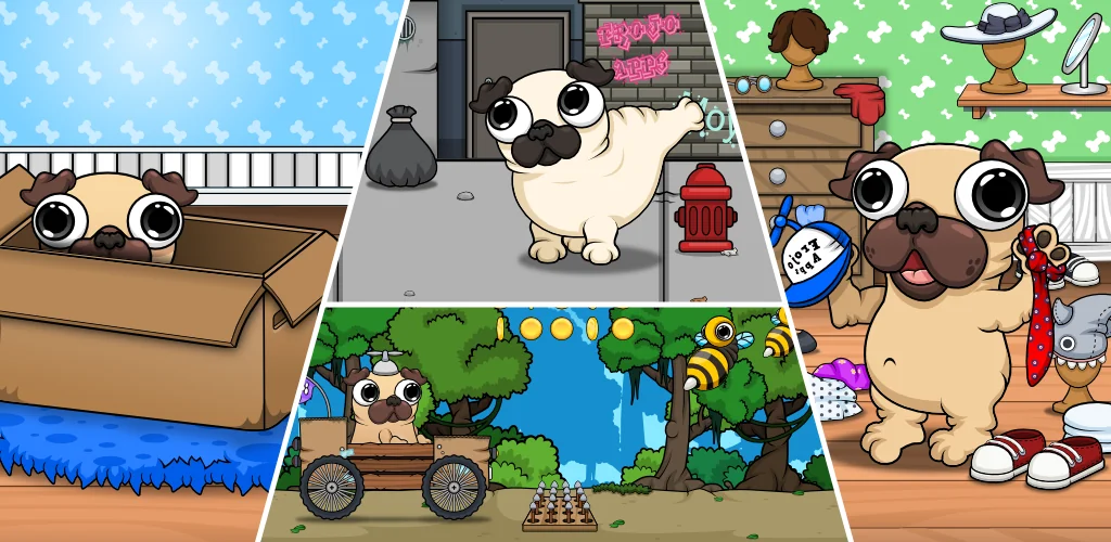 android için Pug - My Virtual Pet Dog oyun kapak resmi
