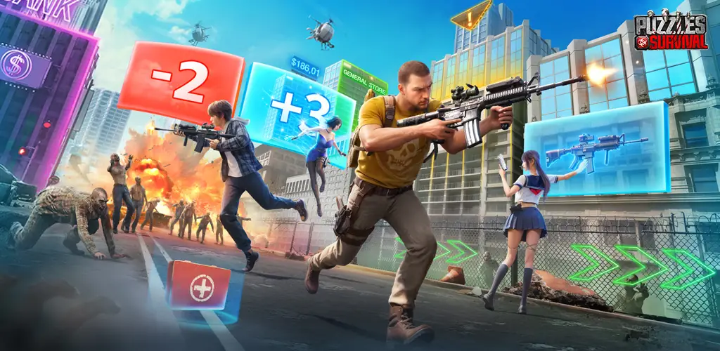 Puzzles & Survival trò chơi Hình ảnh bìa cho Android