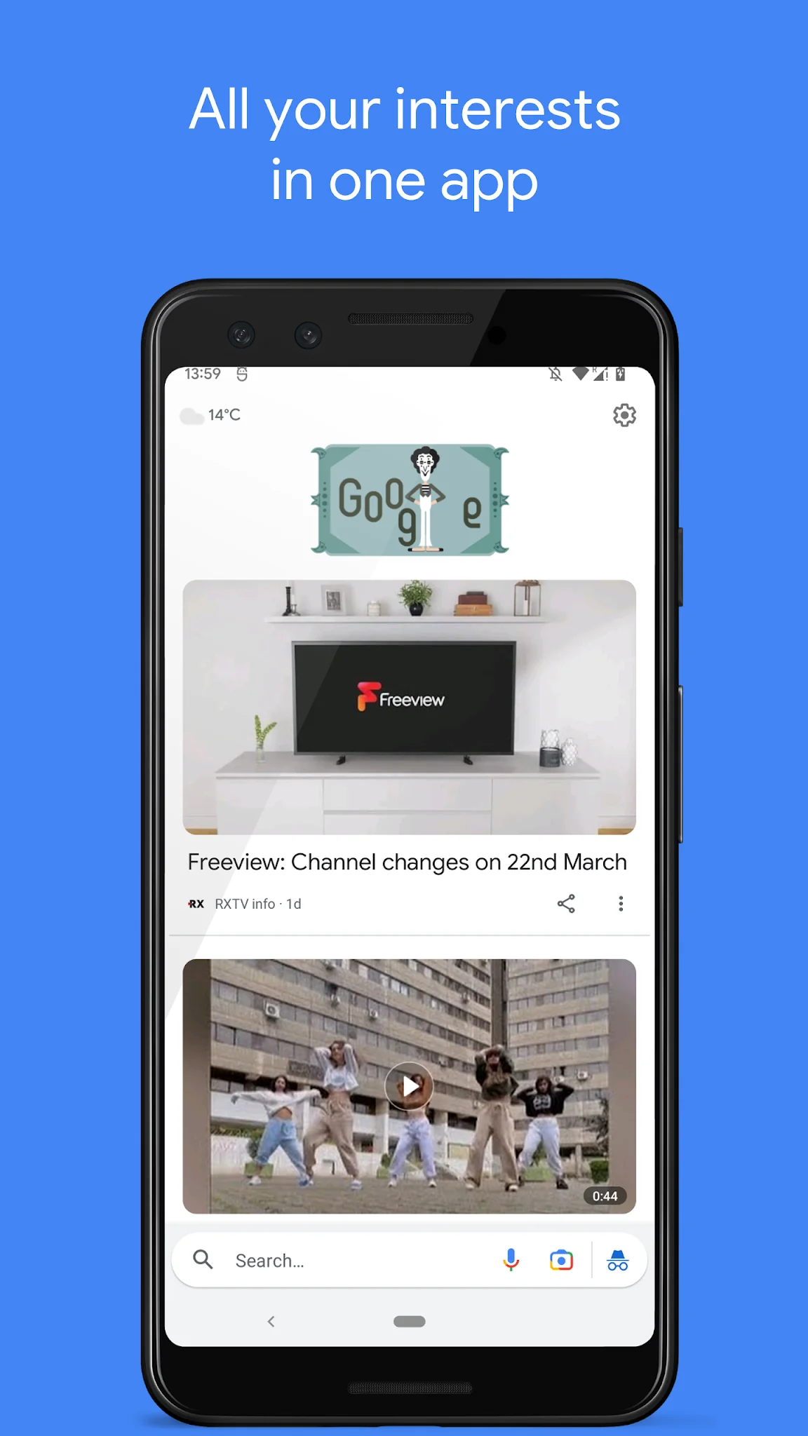 Снимка на екрана Google Go 1