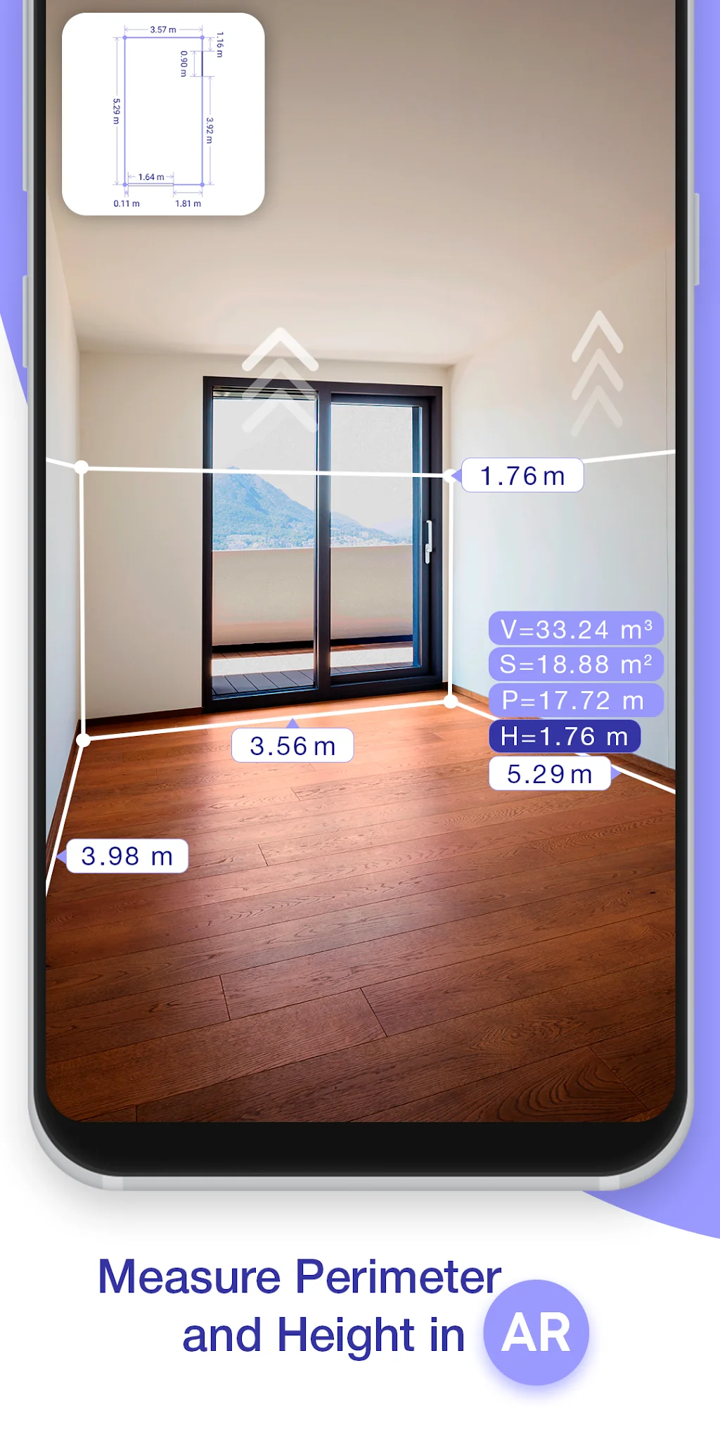 ภาพหน้าจอ AR Plan 3D Tape Measure, Ruler 1
