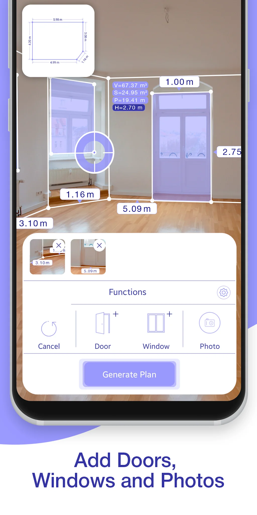 ภาพหน้าจอ AR Plan 3D Tape Measure, Ruler 2