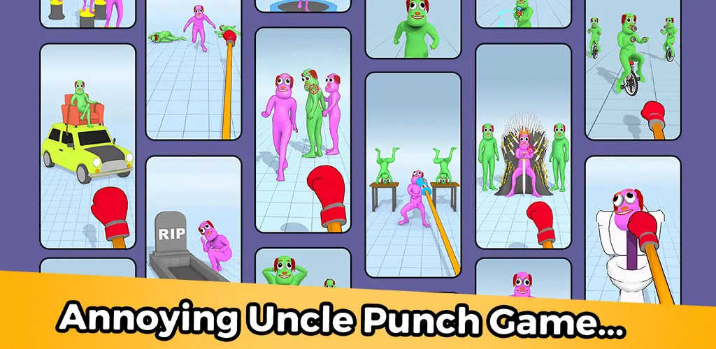 Annoying Uncle Punch Game juego carátulas para Android