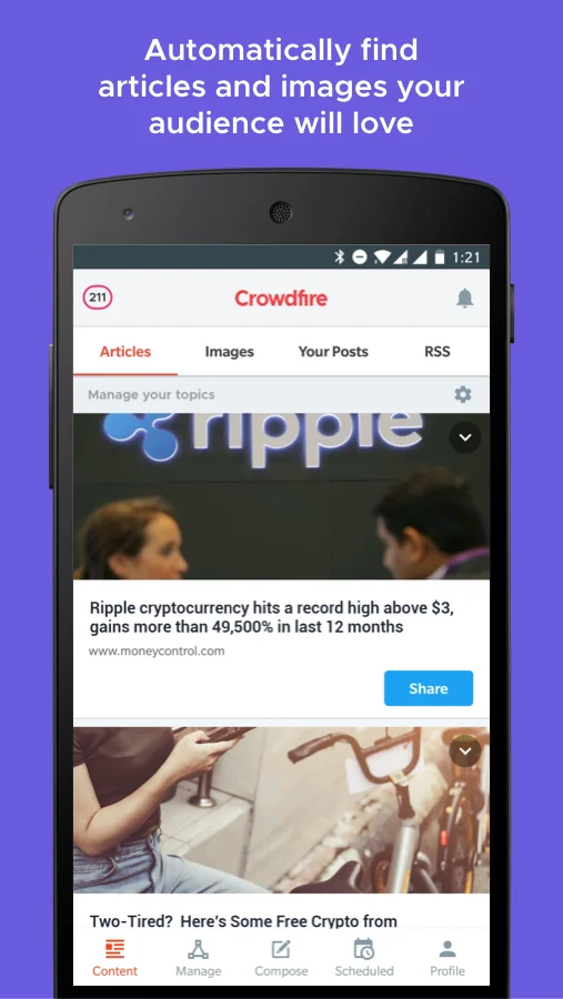 Скриншот Crowdfire 1