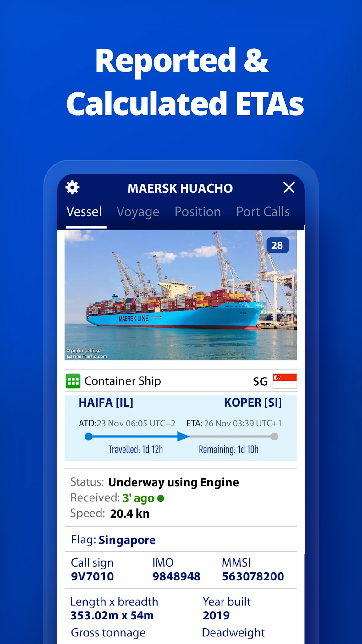 Ekran Görüntüsü MarineTraffic 5