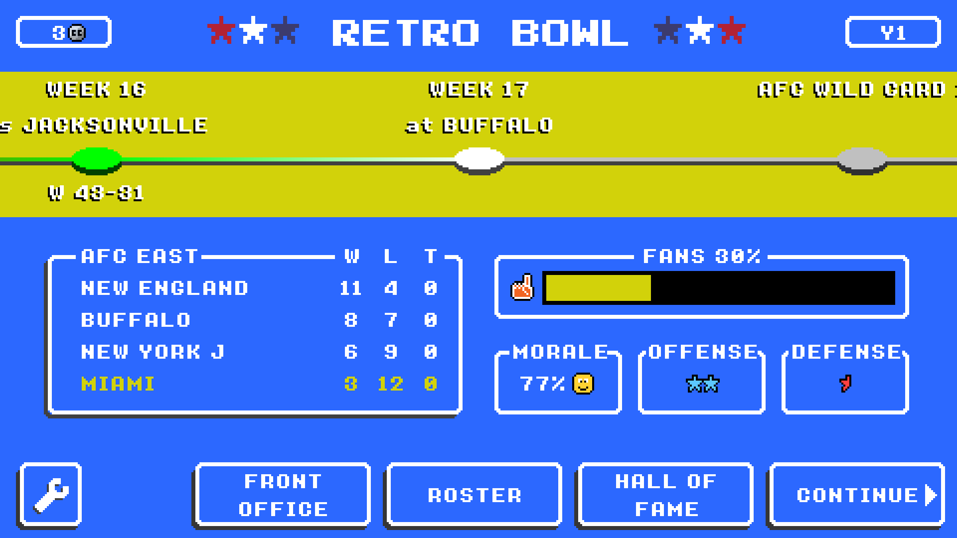 Скриншот Retro Bowl 6