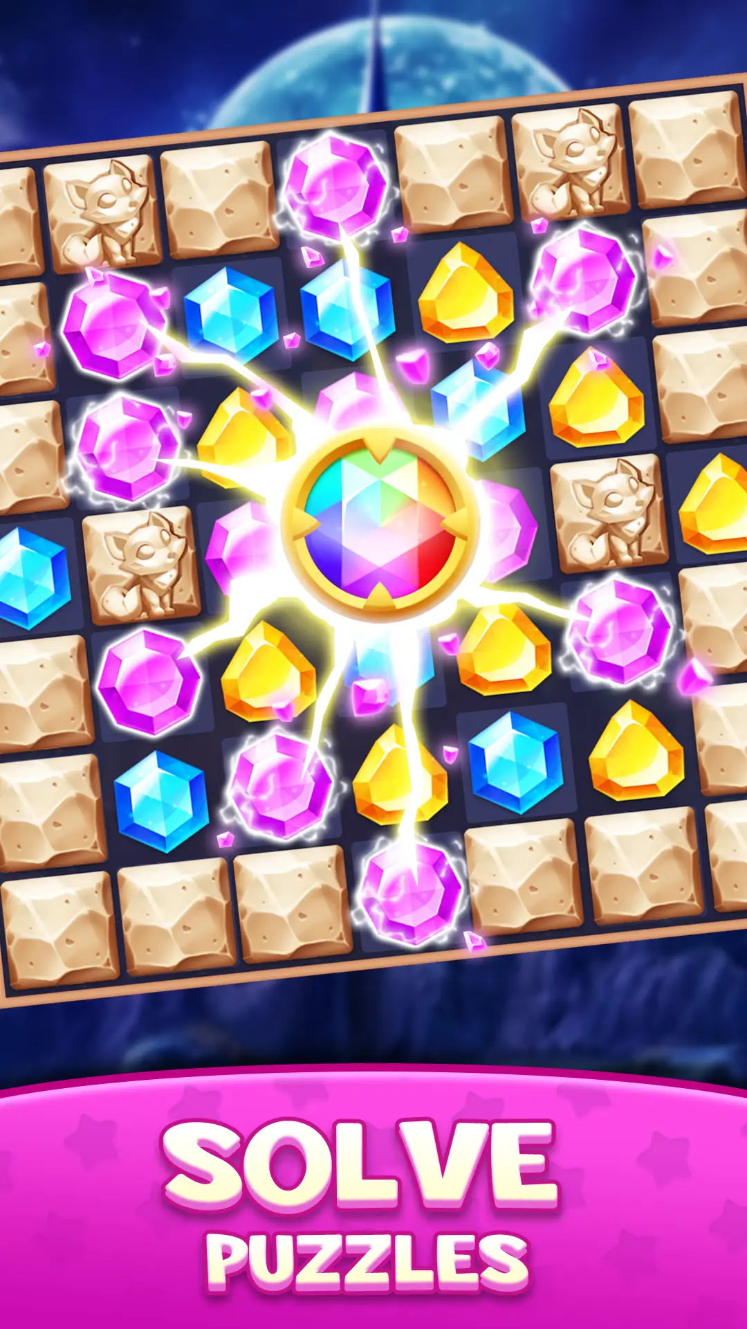 Снимка на екрана Jewels Adventure Match Blast 2