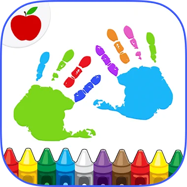 Kids Finger Painting Coloring ikon