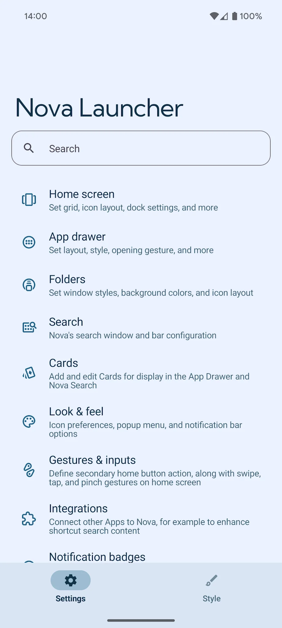 Скриншот Nova Launcher 6