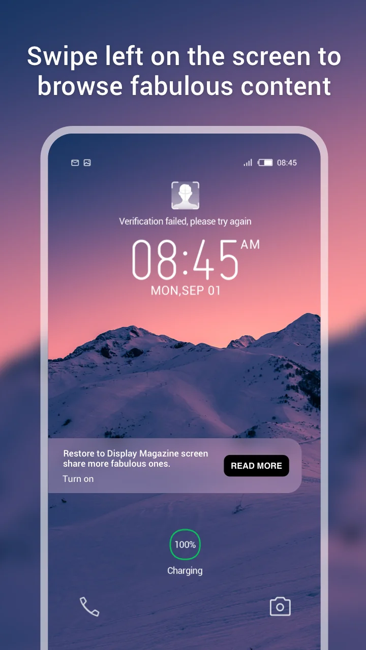 Magazine Lockscreen HiOS képernyőkép 4