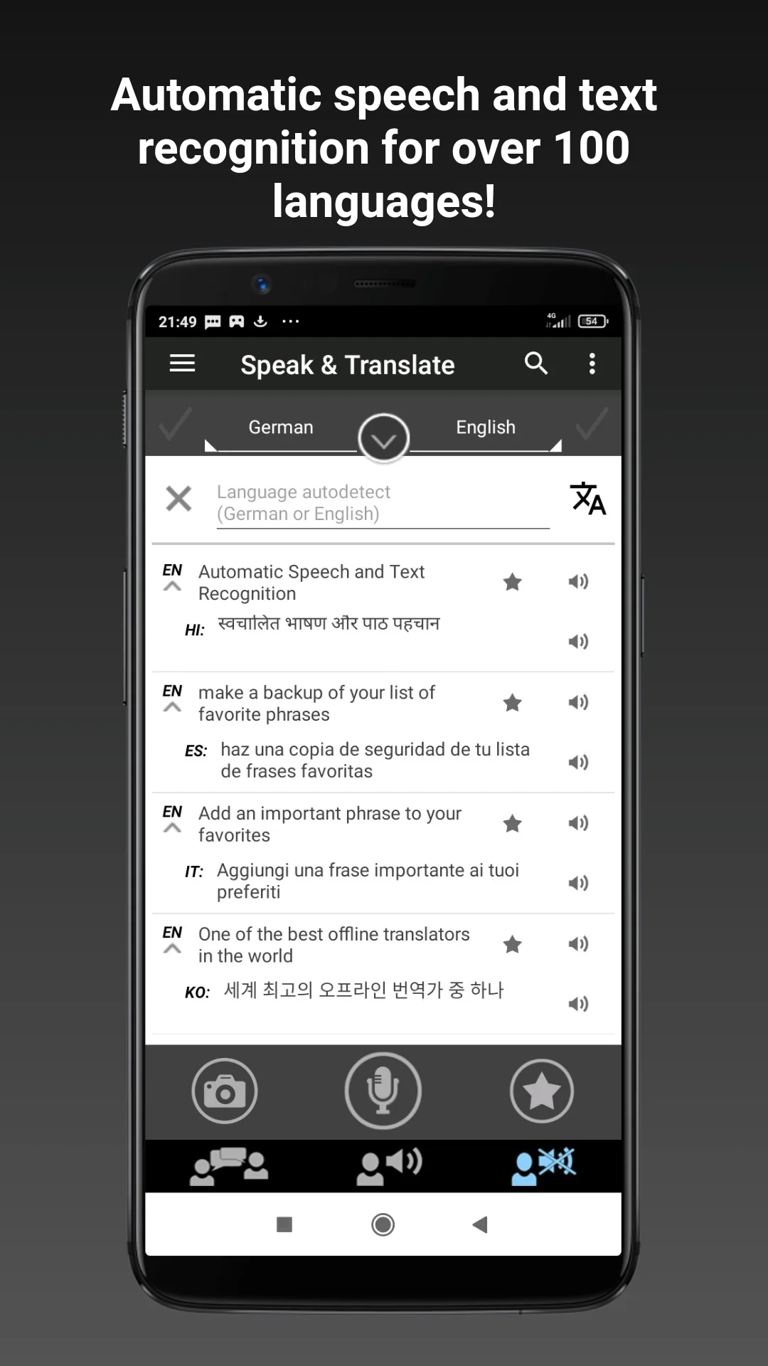 Captura de pantalla Traductor sin conexión S&T 1