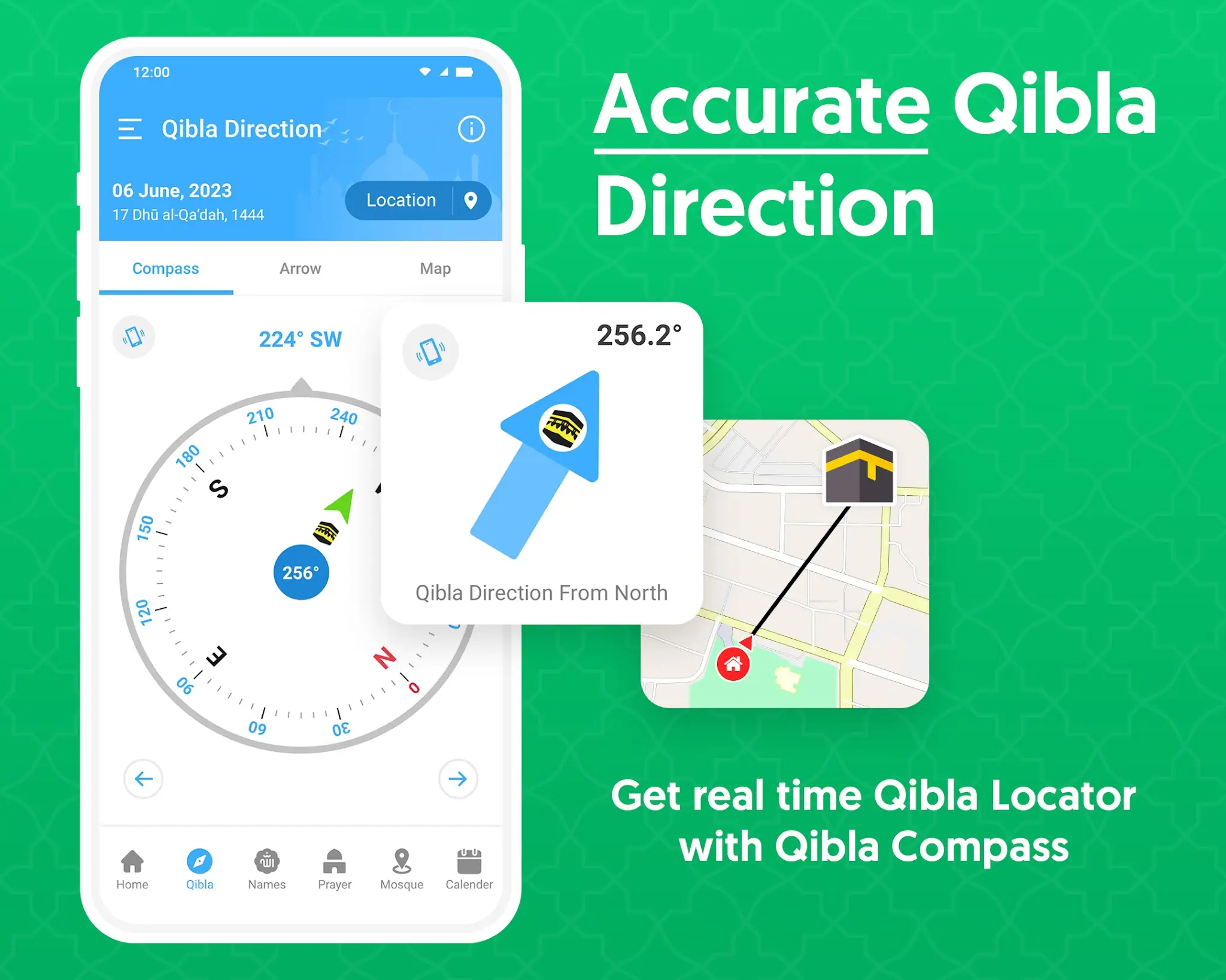 Screenshot Qibla Compass: Qibla Direction 1