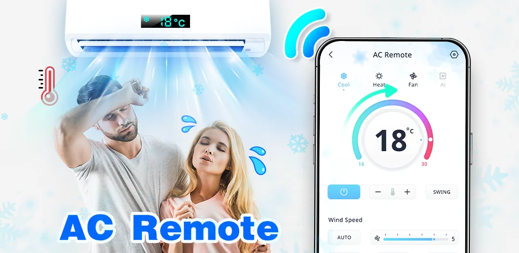 Universal AC remote control App Titelbild für Android