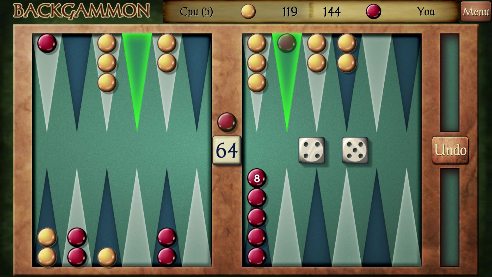 Captura de pantalla Backgammon 1