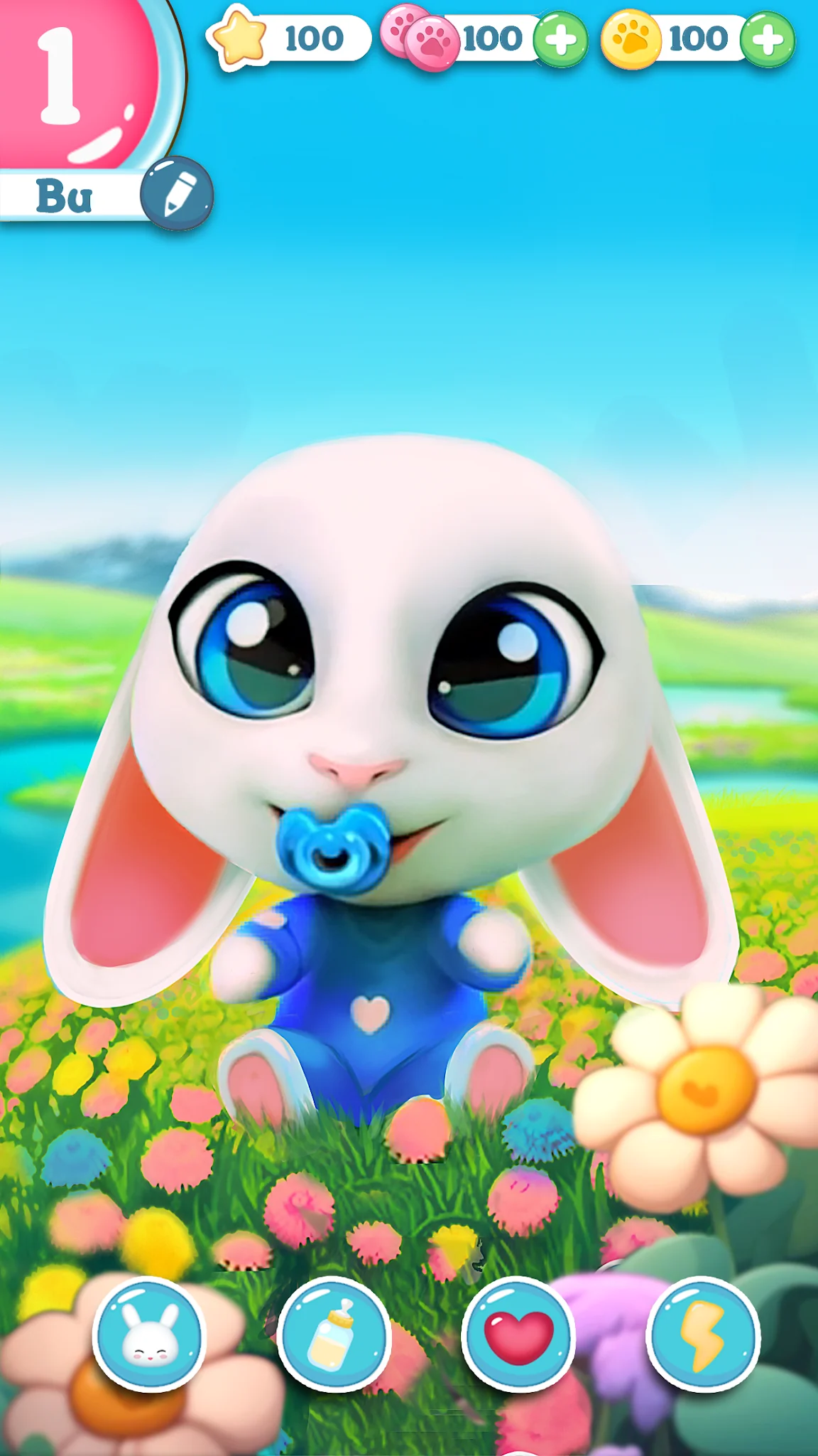 Bu Bunny - Cute pet care game képernyőkép 1