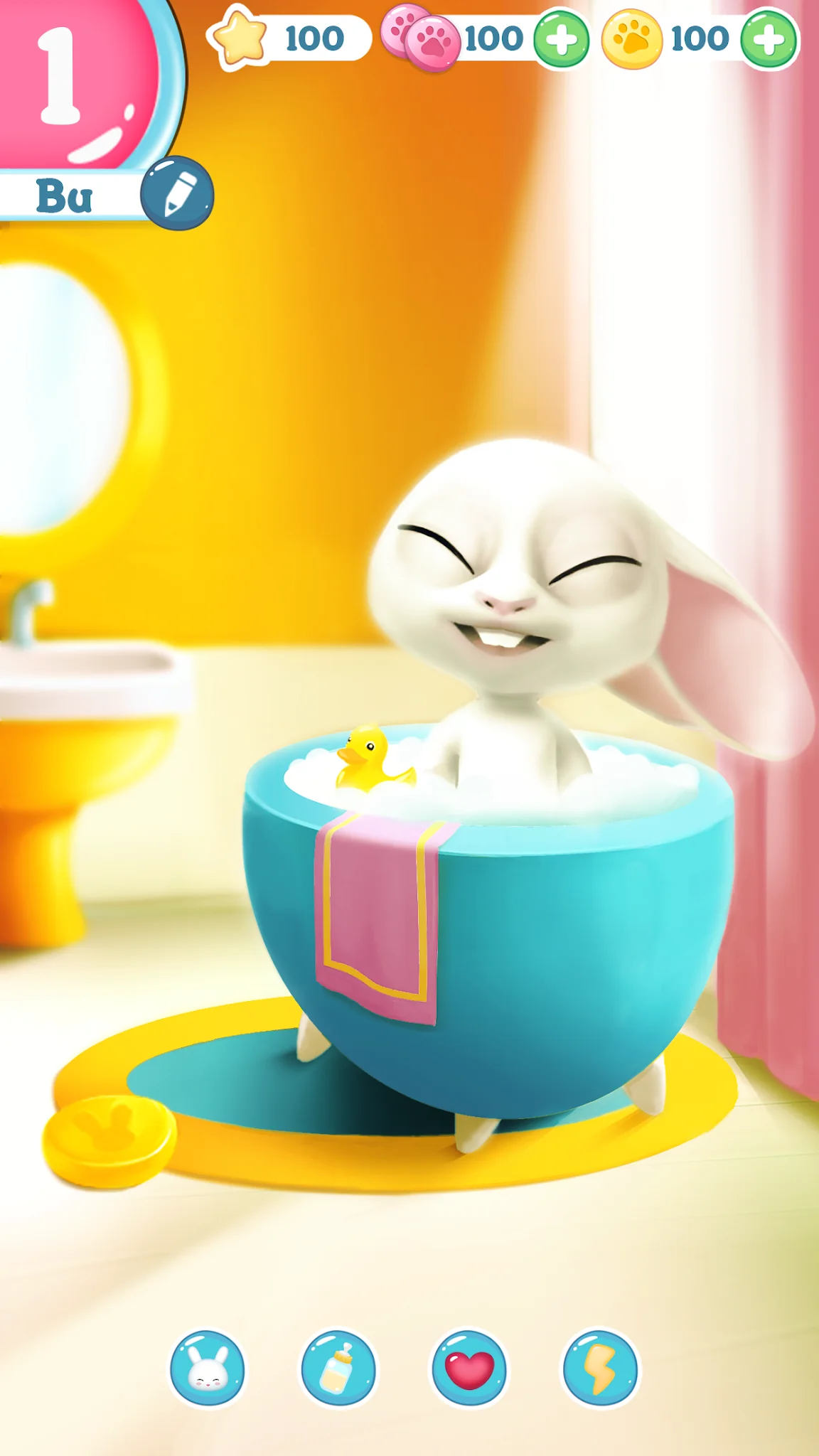 Bu Bunny - Cute pet care game képernyőkép 2