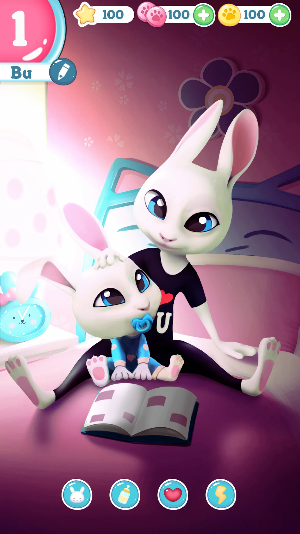 Bu Bunny - Cute pet care game képernyőkép 3