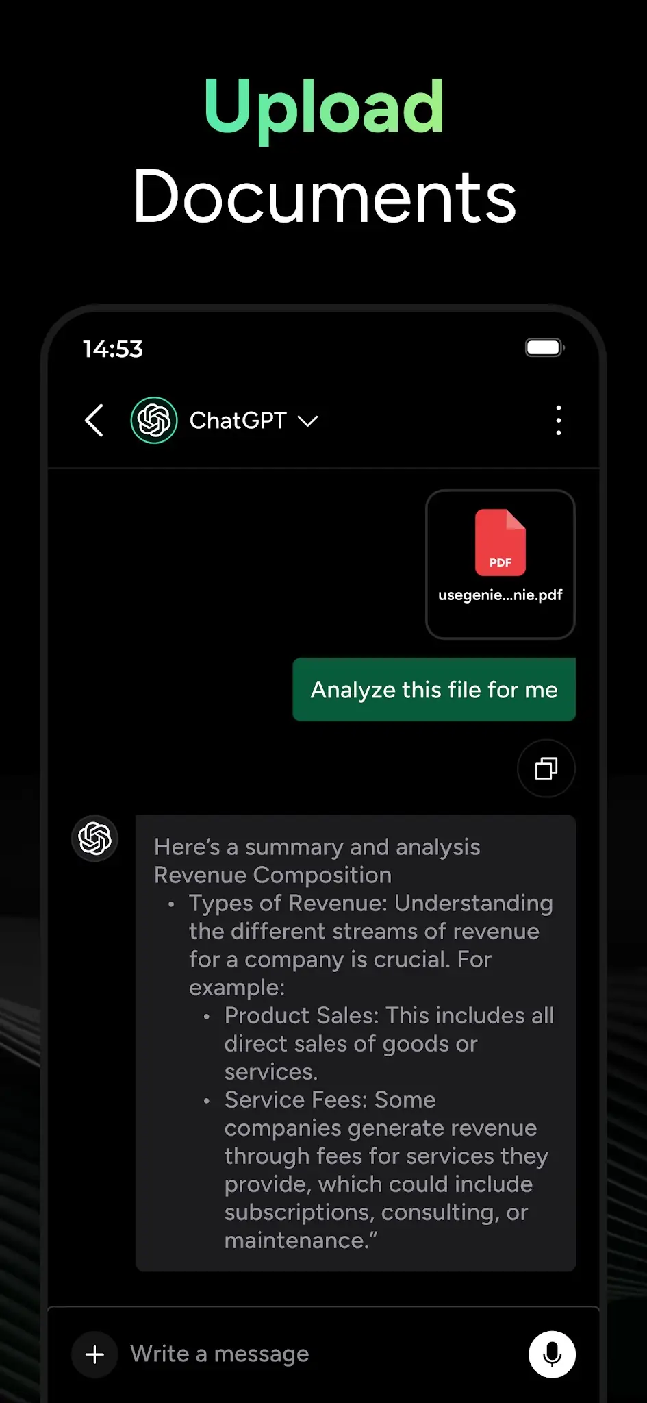 Captură de ecran Chatbot AI Assistant - Genie 6