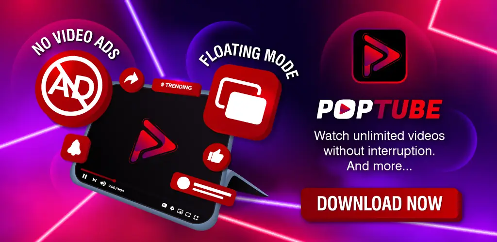POPTube приложение обложка для Android